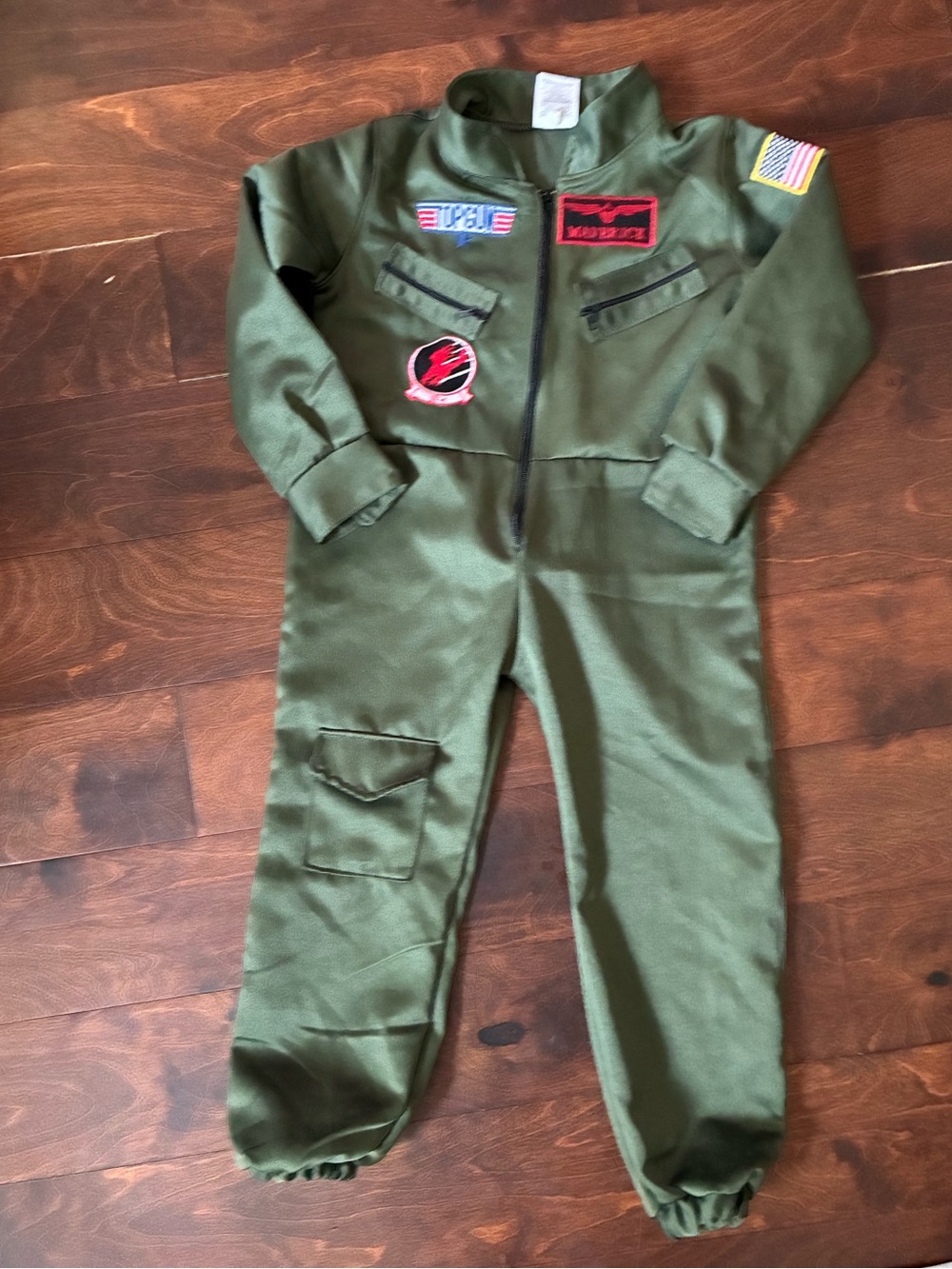 Olive Green kids Top Gun Maverick flight suit